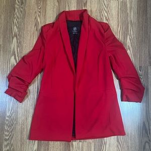Red 3/4 Sleeve Blazer